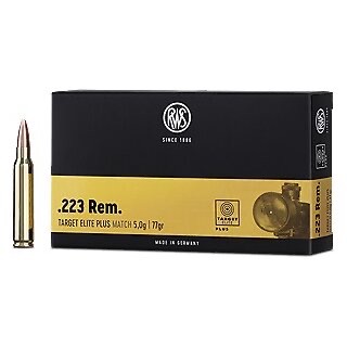Купить Патрон для нарезного оружия RWS (.223 Rem.) Target Elite Plus (77grs)(5,0г) в Алматы | Казахстан | Корган Центр