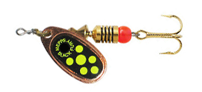 Блесна MEPPS BLACK FURY (copper chartreuse dots) — купить Вертушки в Алматы | KORGAN