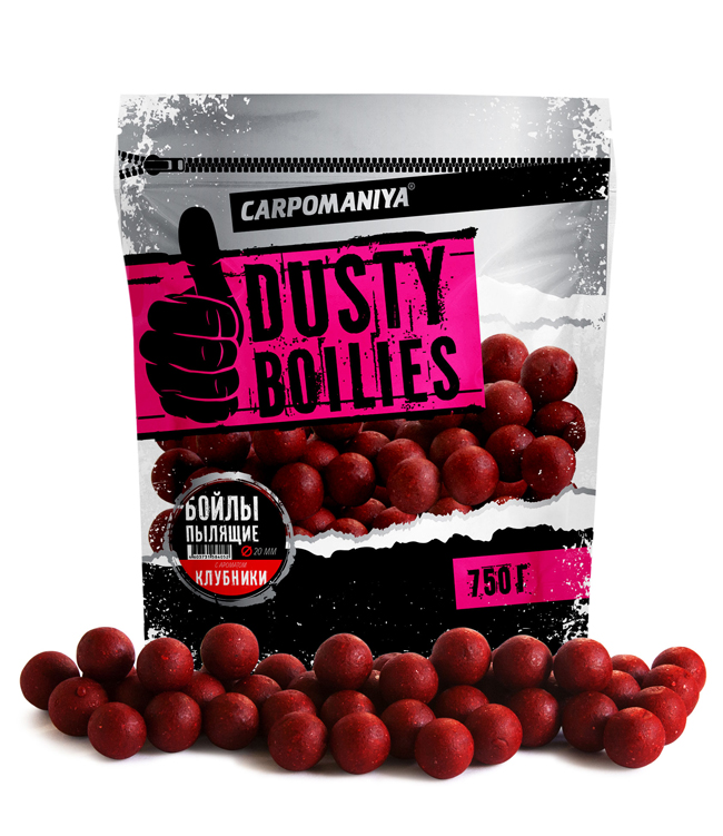 Бойлы КАРПОМАНИЯ пылящие (тонущие)(аромат клубники)(20мм)(750г.) — приманка, снасти и аксессуары для рыбалки | Алматы, Казахстан