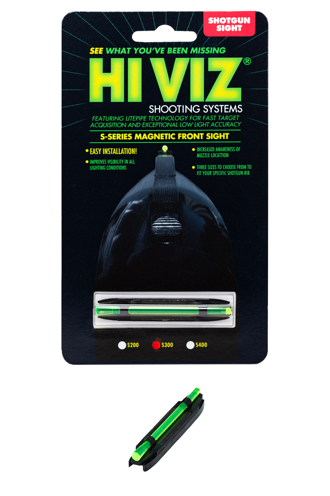 Мушка S-SERIES ULTRA NARROW MAGNETIC GREEN для охоты и спортивной стрельбы в Алматы, Казахстан