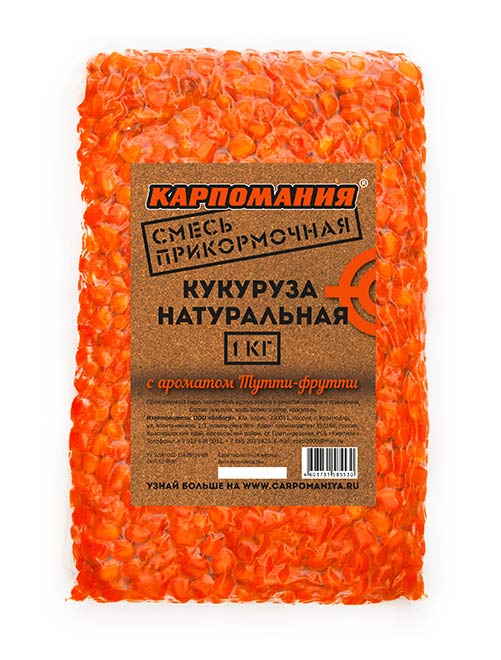 Прикормочная смесь КАРПОМАНИЯ (кукуруза натур.с ароматом тутти фрутти)(1кГ) — приманка, снасти и аксессуары для рыбалки | Алматы, Казахстан