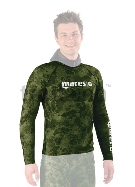 Майка (защита гидрокостюма) MARES PP Мод. RASH GUARD CAMO GREEN — рыболовные и охотничьи товары в Алматы | KORGAN.KZ