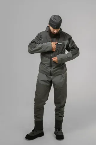 Куртка забродная Remington  Fishing  Rivers Black/Grey — куртки, жилеты, маскировочные костюмы, одежда для рыбалки и охоты | KORGAN Казахстан