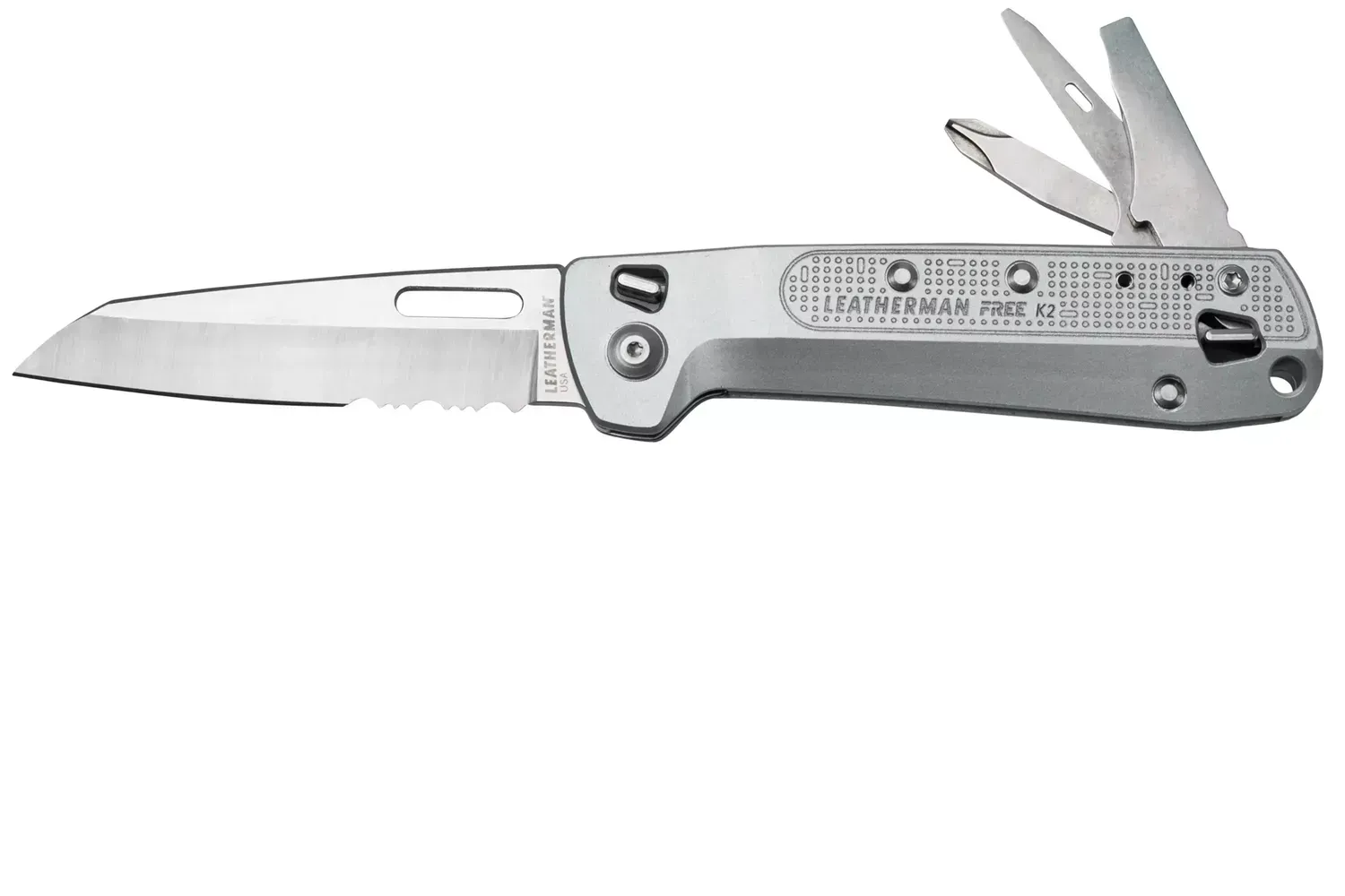 Купить Складной нож LEATHERMAN Мод. FREE K2X SILVER в Алматы — магазин Korgan Center | Казахстан | Доставка во все регионы