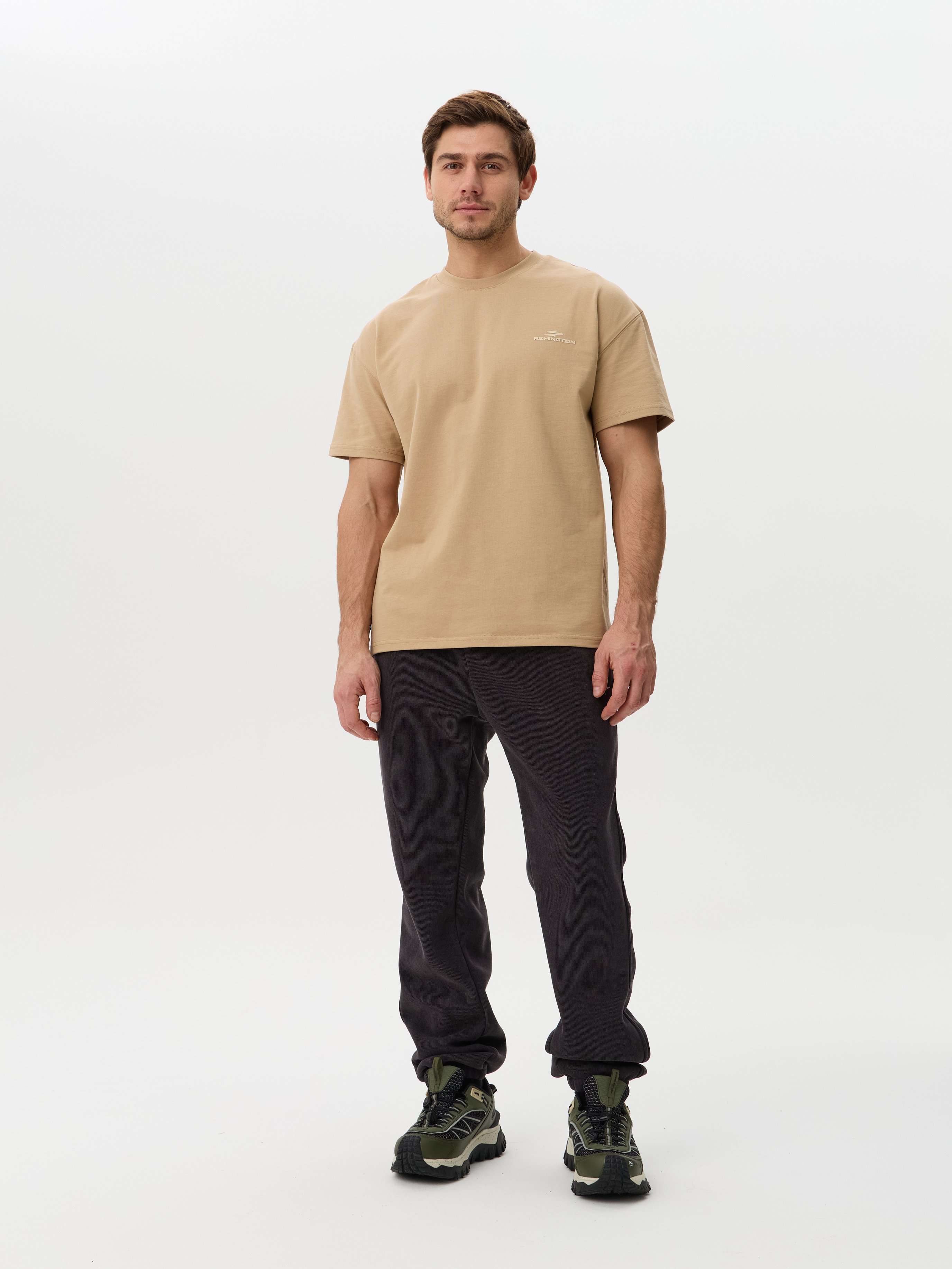 Футболка мужская Remington Casual Beige — одежда для охоты, рыбалки, туризма и города | KORGAN.KZ