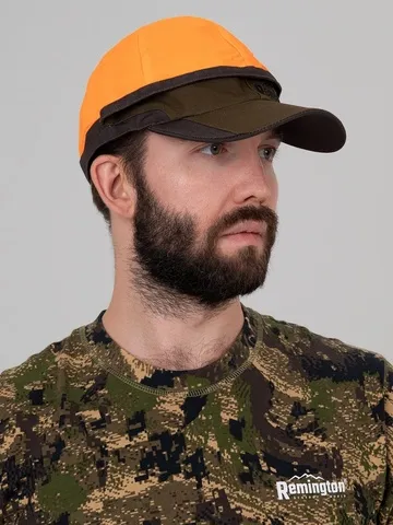 Кепка двусторонняя Remington Signal green/orange — головной убор для рыбалки, охоты и туризма | KORGAN.KZ