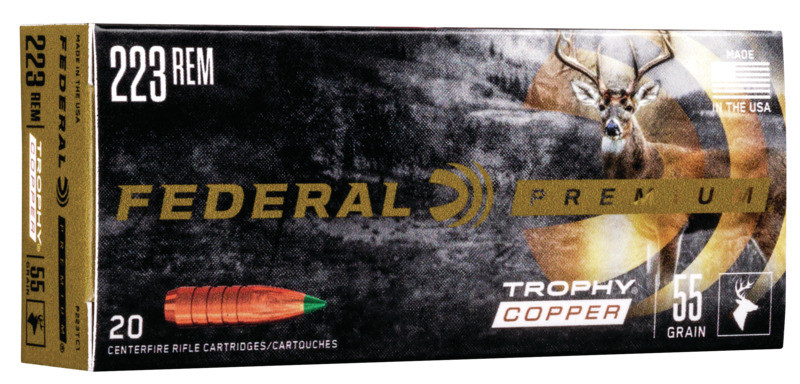 Купить Патрон для нарезного оружия FEDERAL P (.223 Rem.) TROPHY COPPER (TC)(55grs)(3,56г) в Алматы | Казахстан | Корган Центр
