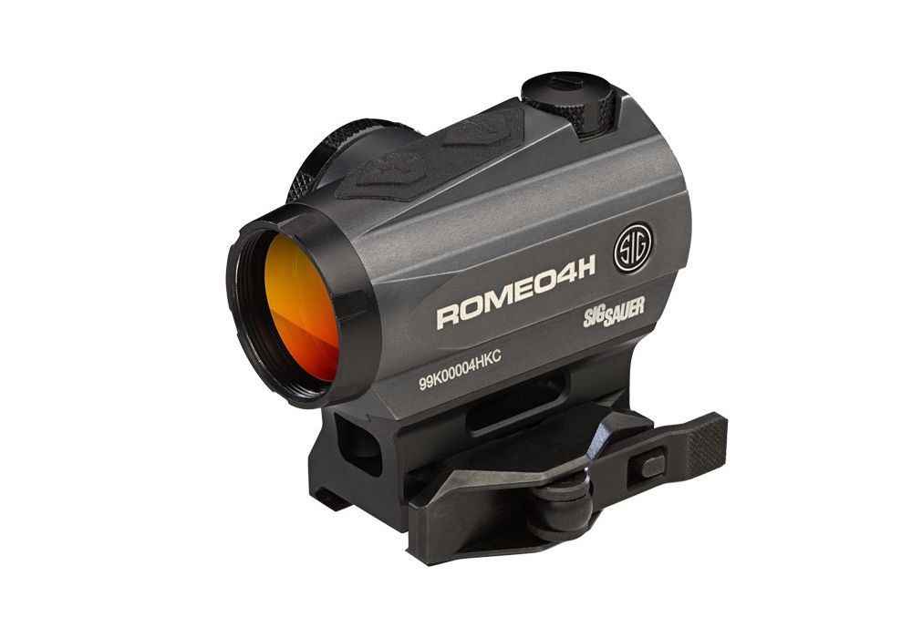 Коллиматорный прицел SIG-SAUER Мод. ROMEO4H 1x20 GRAPHITE (IR: 2 MOA RED DOT BALLISTIC CIRCLE DOT)(кронштейн QR на шину PICATINNY/WEAVER) для охоты в Алматы, Казахстан