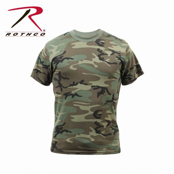 Майка ROTHCO Мод. MILITARY VINTAGE (короткий рукав)(poly/cotton)(Woodland Camo) — одежда для охоты, рыбалки, туризма и города | KORGAN.KZ
