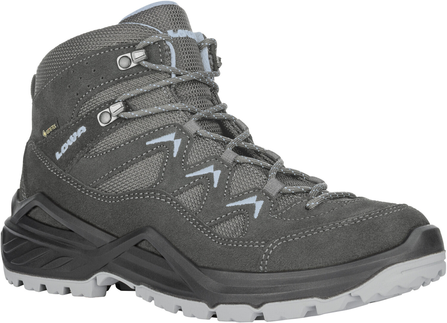 Ботинки SIRKOS EVO GTX MID Ws anthracite/ice blue LOWA — обувь, стельки и уход за обувью | KORGAN.KZ