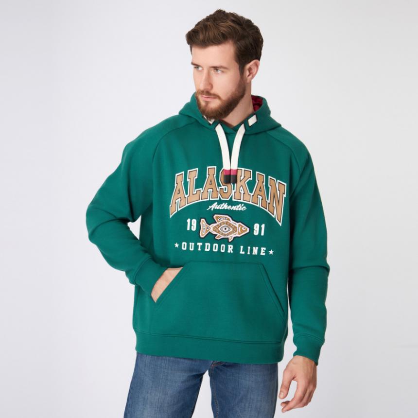 Толстовка Alaskan Promo Hoodie Green — одежда для охоты, рыбалки, туризма и города | KORGAN.KZ