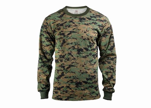 Майка ROTHCO (длинный рукав)(Woodland Digital Camo) — одежда для охоты, рыбалки, туризма и города | KORGAN.KZ