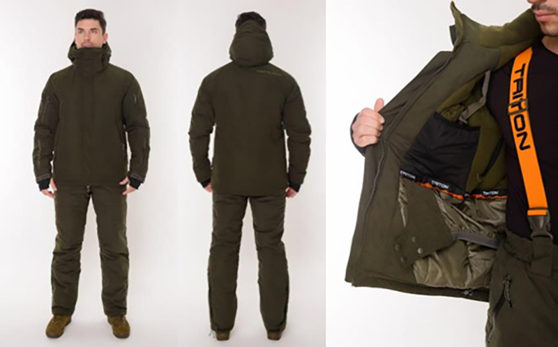 Костюм зимний  TRITON "TRITON PRO" -45°C (тк.norvegia)(хаки) — куртки, жилеты, маскировочные костюмы, одежда для рыбалки и охоты | KORGAN Казахстан