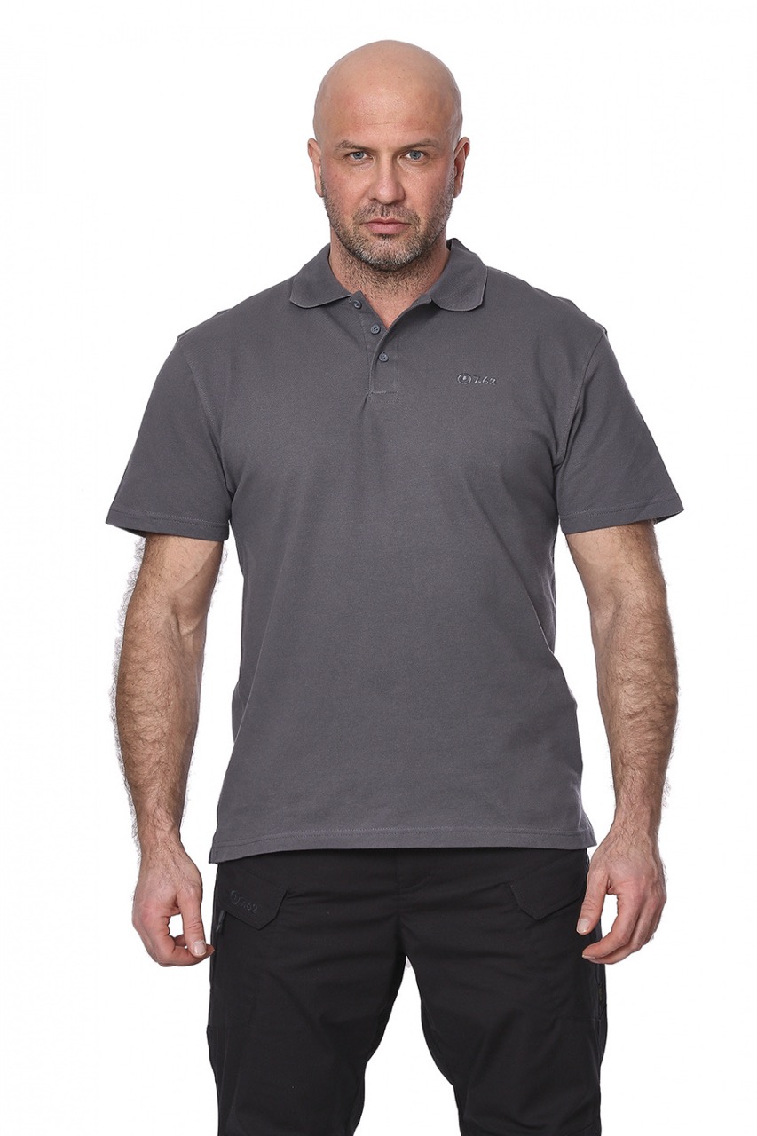 Футболка поло NOVATEX "Mini Logo T-Shirt"(Мини лого)(тк.хлопок)(серый) — одежда для охоты, рыбалки, туризма и города | KORGAN.KZ