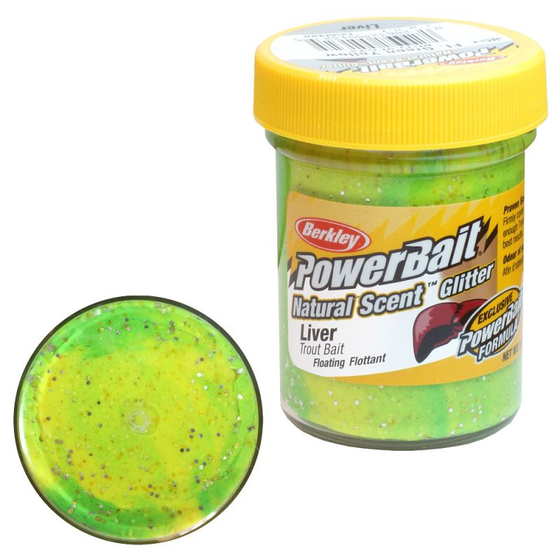 Паста BERKLEY POWERBAIT NATURAL GLITTER TROUT BAIT — приманка, снасти и аксессуары для рыбалки | Алматы, Казахстан