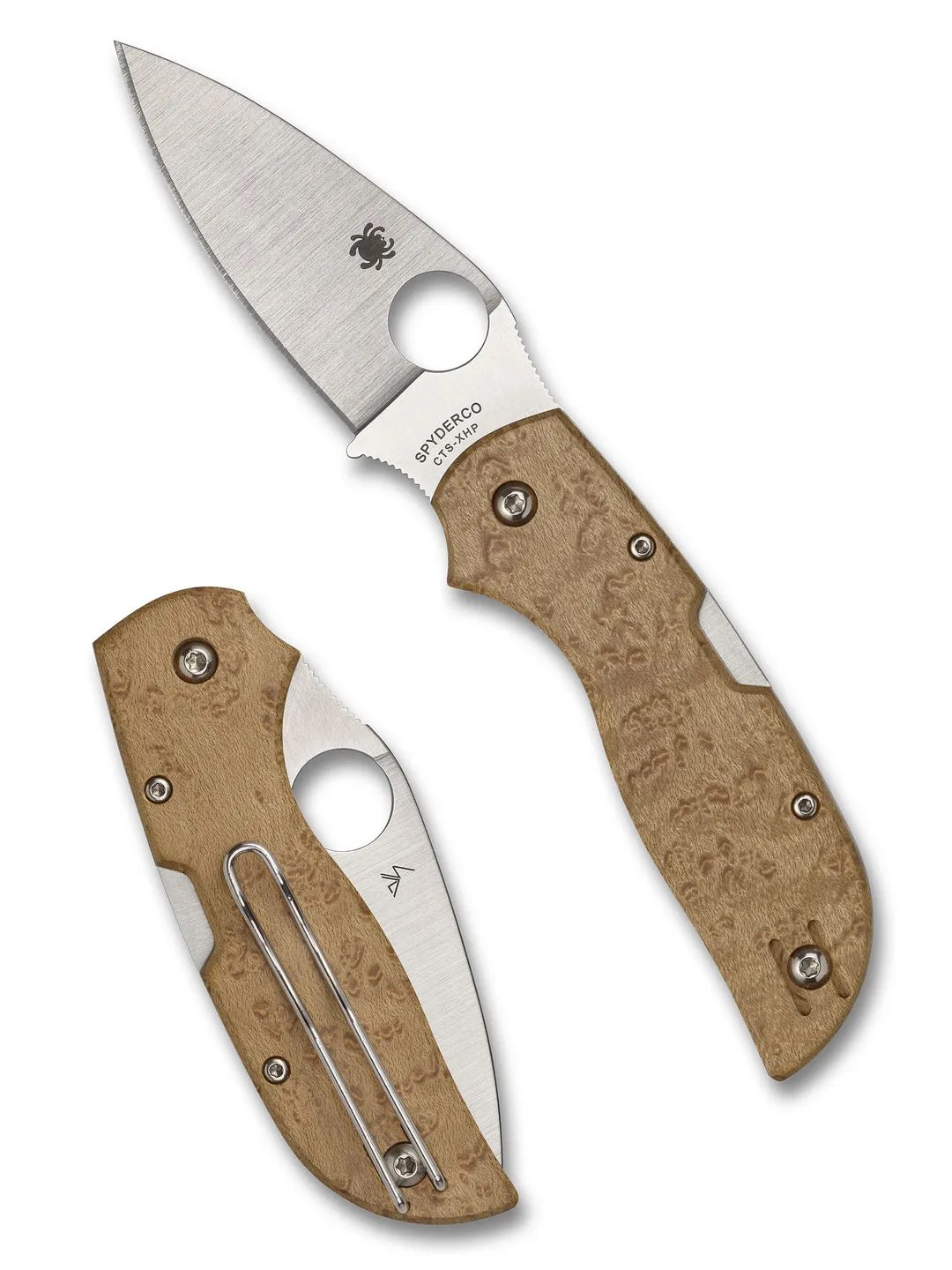 Купить Складной нож SPYDERCO Мод. CHAPARRAL BIRDSEYE MAPLE в Алматы — магазин Korgan Center | Казахстан | Доставка во все регионы
