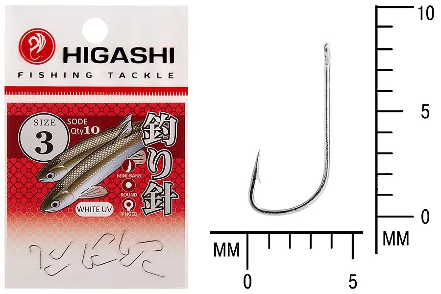 Крючки HIGASHI Мод. SODE RINGED #3 — рыболовный крючок, снасть и аксессуары для рыбалки | Алматы, Казахстан