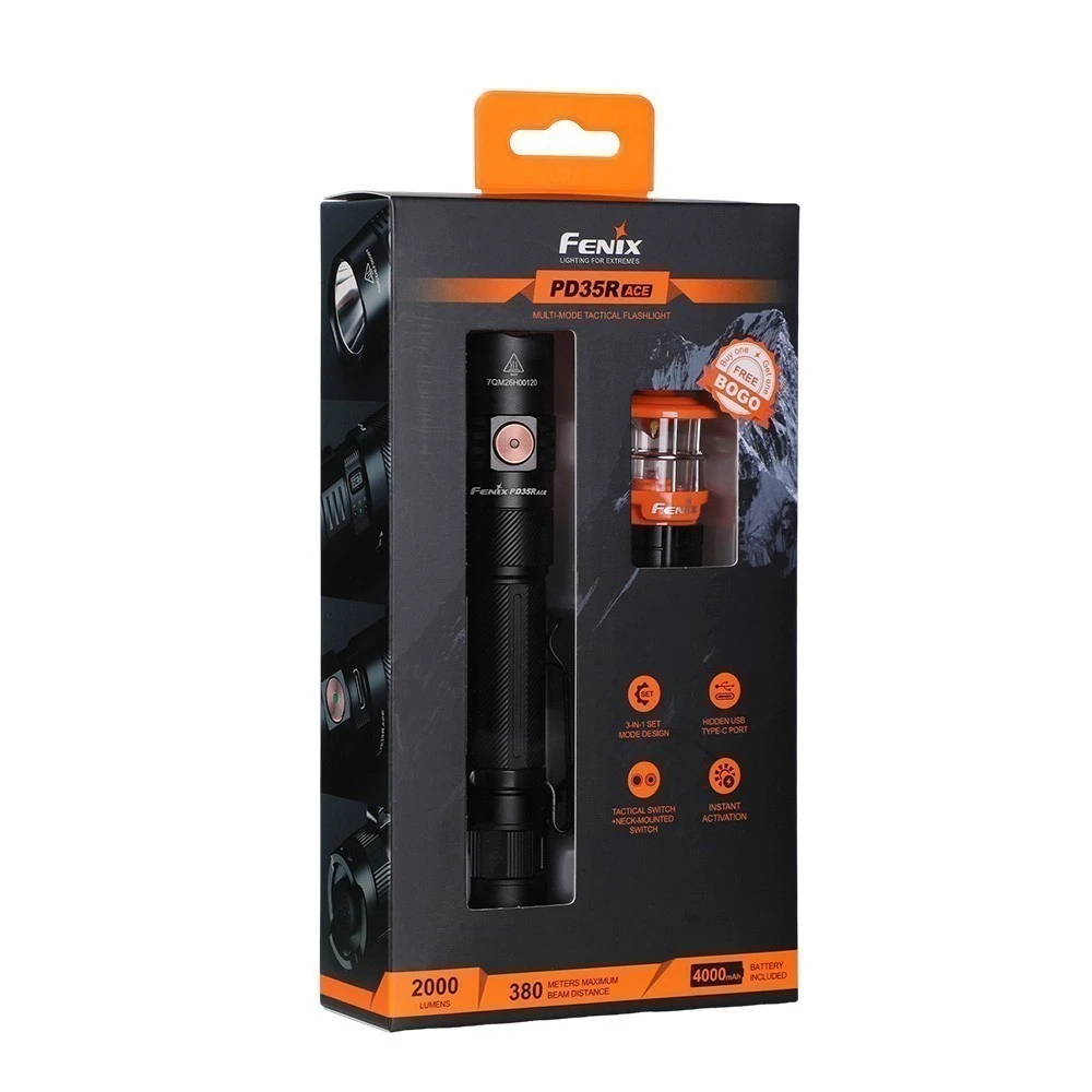 Фонарь FENIX Мод. PD35R ACE  + Фонарь CL01 оранжевый — фонарь fenix мод. pd35r ace  + фонарь cl01 оранжевый Алматы, Казахстан