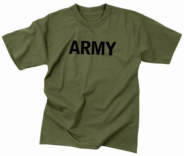 Майка ROTHCO Мод. MILITARY TRAINING "ARMY" (короткий рукав)(poly/cotton)(O.D.) — одежда для охоты, рыбалки, туризма и города | KORGAN.KZ
