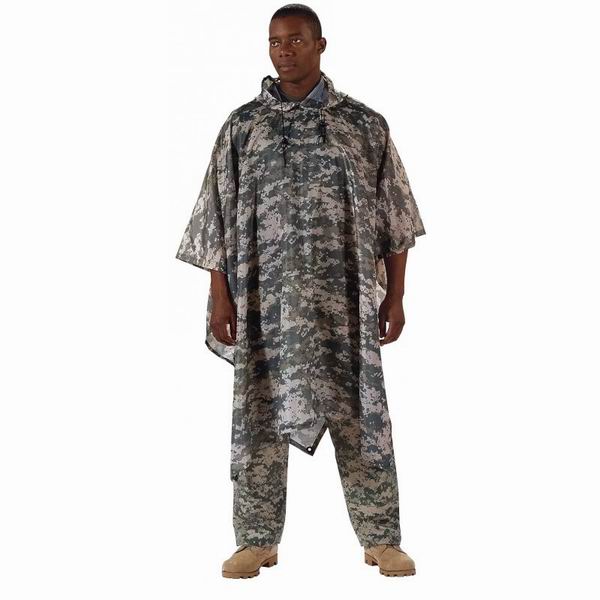 Пончо ROTHCO Мод. G.I. PLUS NYLON Rip-Stop (A.C.U. Digital Camo) — куртки, жилеты, маскировочные костюмы, одежда для рыбалки и охоты | KORGAN Казахстан