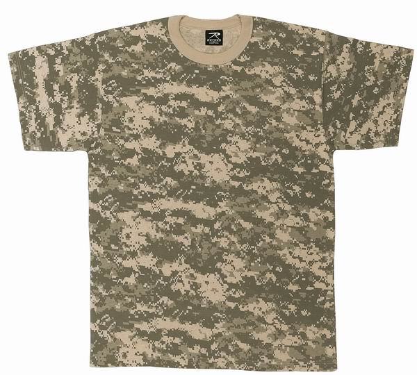 Майка ROTHCO Мод. MILITARY (короткий рукав)(poly/cotton)(A.C.U. Digital Camo) — одежда для охоты, рыбалки, туризма и города | KORGAN.KZ