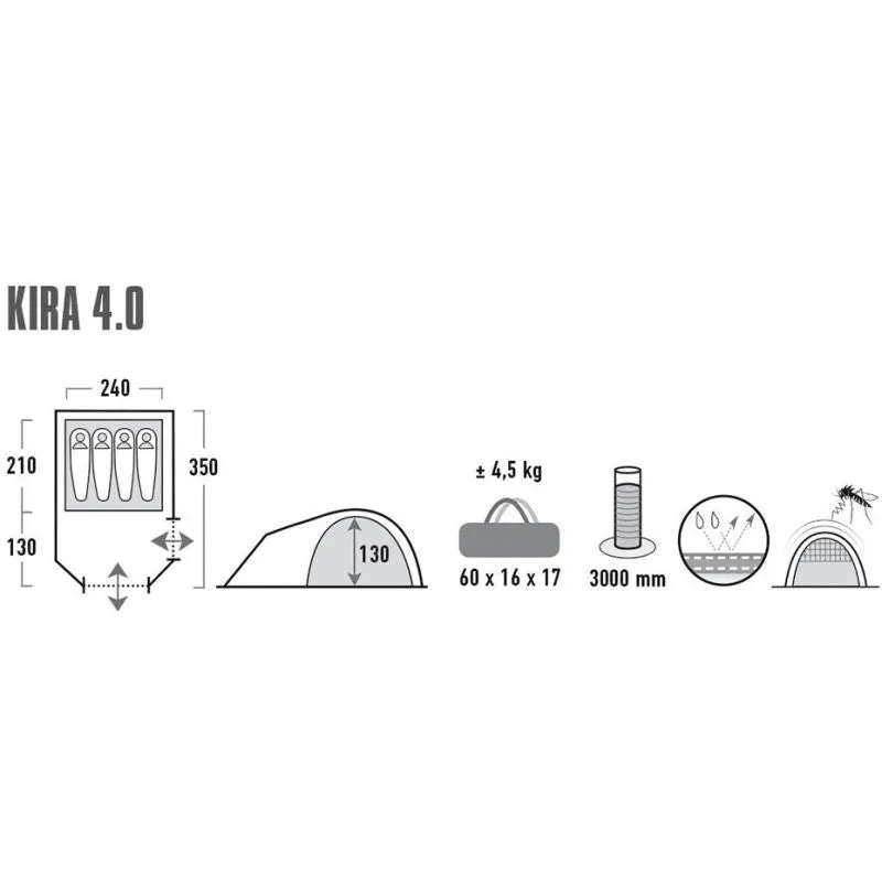 Палатка HIGH PEAK Мод. KIRA 4.0 Купить в Алматы — магазин Korgan Center