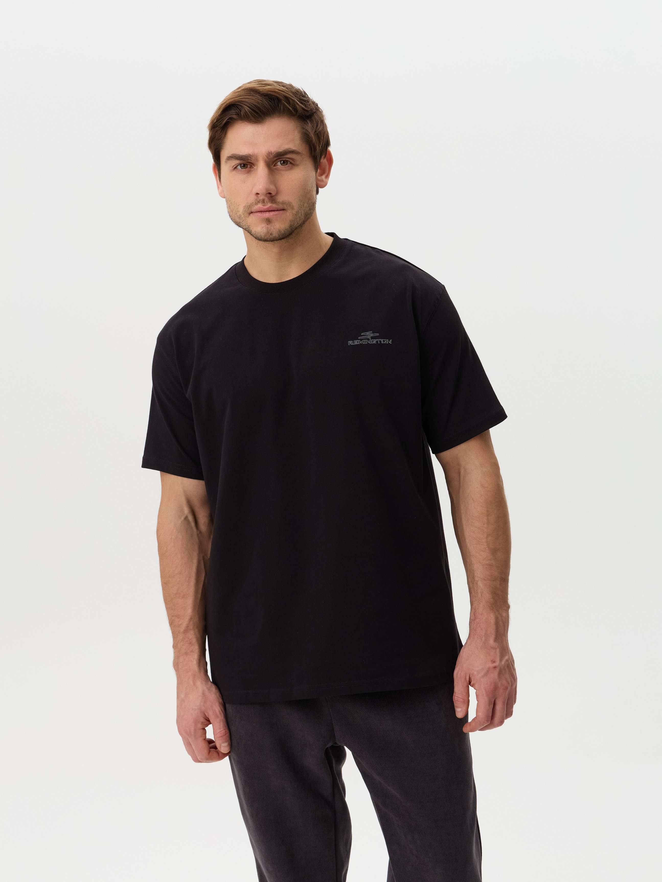 Футболка мужская Remington Casual Black — одежда для охоты, рыбалки, туризма и города | KORGAN.KZ