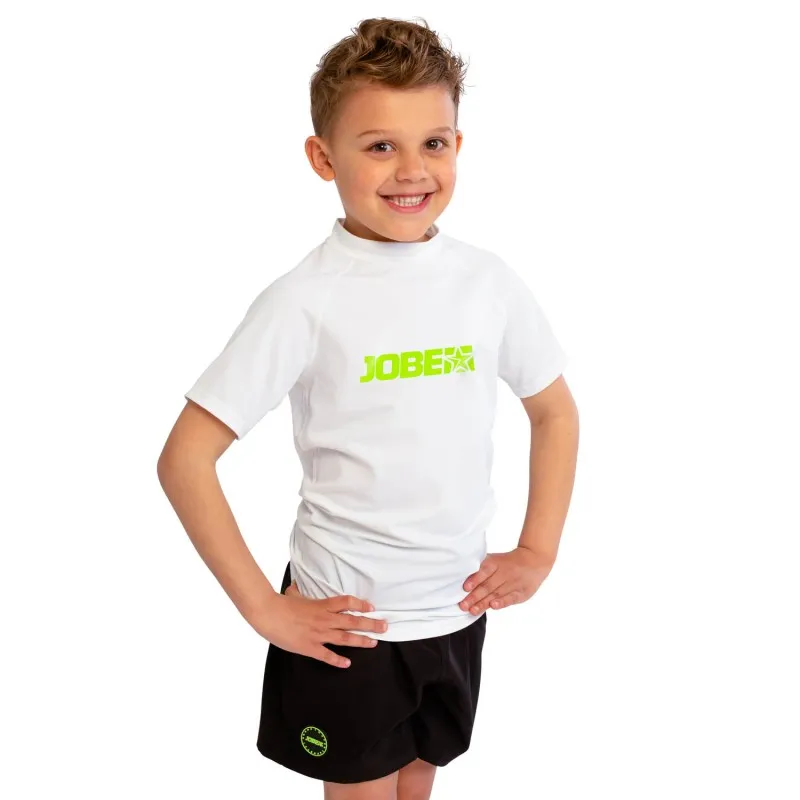Рашгард (детский) JOBE Мод. KIDS WHITE (короткий рукав)(UPF 50+) — рыболовные и охотничьи товары в Алматы | KORGAN.KZ