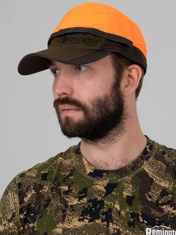 Кепка двусторонняя Remington Signal green/orange — головной убор для рыбалки, охоты и туризма | KORGAN.KZ