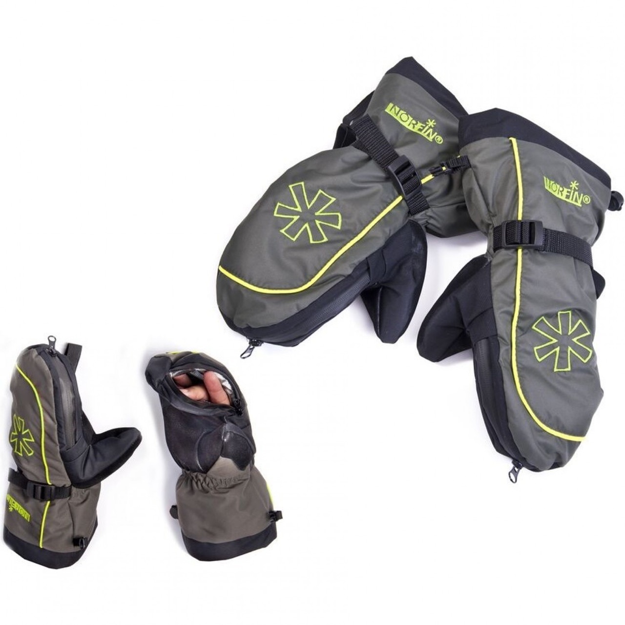 Варежки NORFIN Мод. COMFORT ZIP GREEN — технические характеристики, материалы и назначение | KORGAN