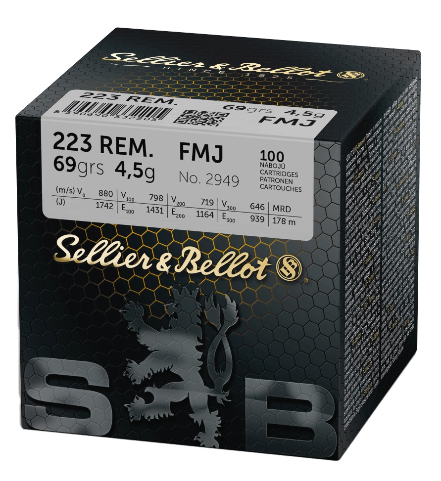 Купить Патрон для нарезного оружия S&B (.223 Rem.)(FMJ-2949)(69grs)(4,5г) в Алматы | Казахстан | Корган Центр