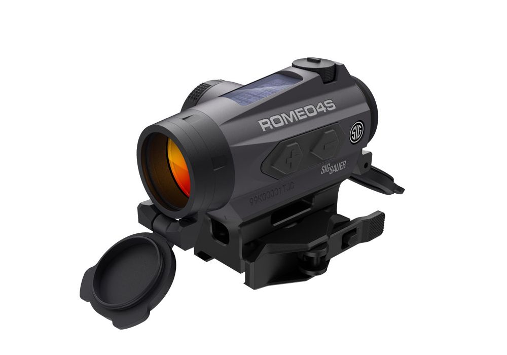 Коллиматорный прицел SIG-SAUER Мод. ROMEO4S 1x20 SOLAR GRAPHITE (IR: 2 MOA RED DOT BALLISTIC CIRCLE DOT)(кронштейн QR на шину PICATINNY/WEAVER) для охоты в Алматы, Казахстан