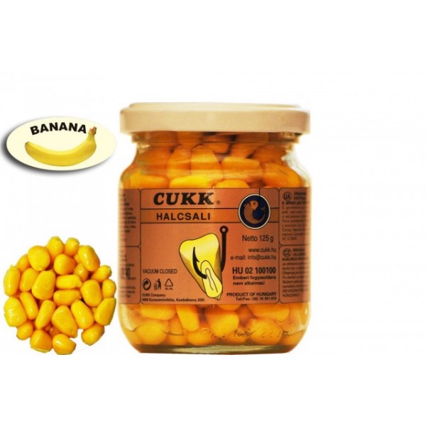 Кукуруза CUKK DELIKATES EXTRA (аромат банановый-желтая)(220мл.-125г.) — приманка, снасти и аксессуары для рыбалки | Алматы, Казахстан