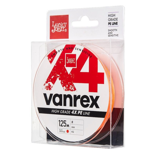 Шнур LUCKY JOHN VANREX X4 FLUO ORANGE — рыболовная леска, снасти и аксессуары | Алматы, Казахстан