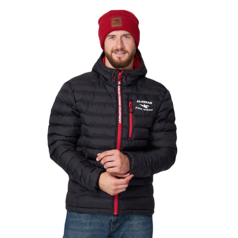 Куртка Alaskan Juneau Black утепленная стеганая черный /красный — куртки, жилеты, маскировочные костюмы, одежда для рыбалки и охоты | KORGAN Казахстан