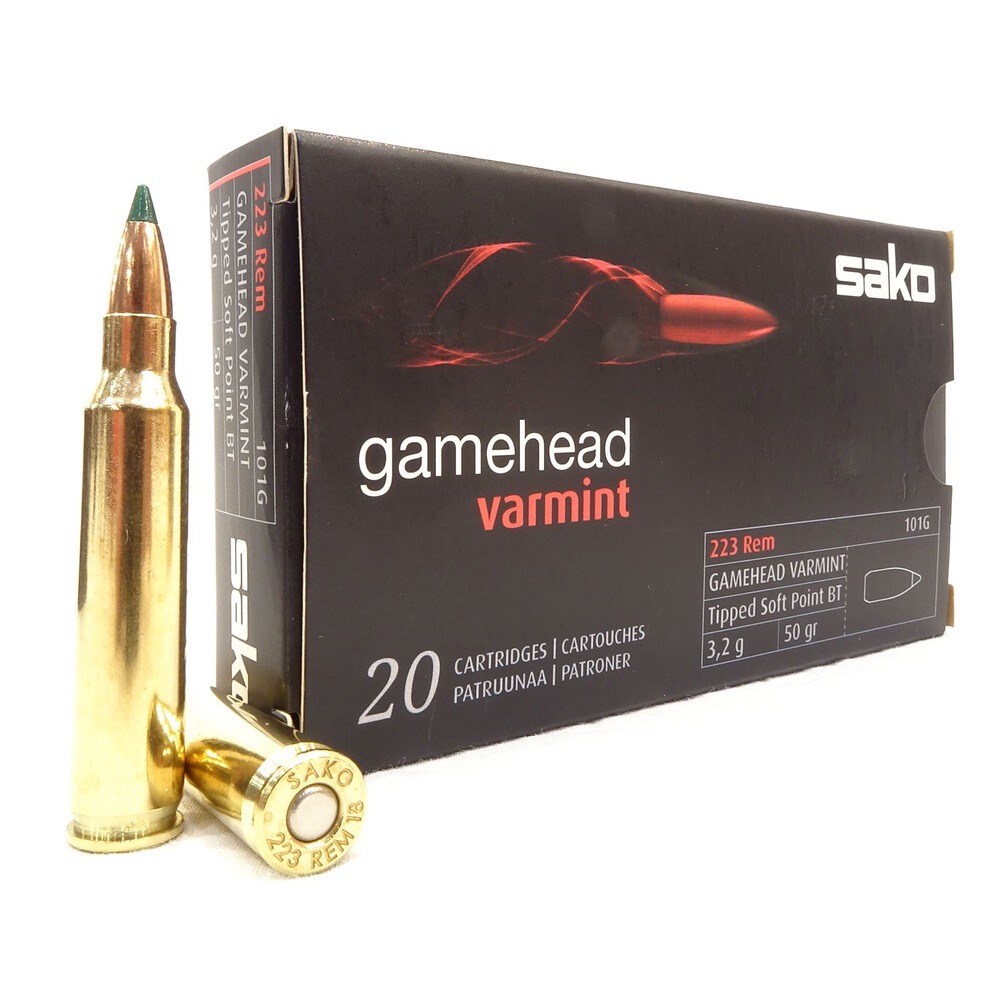 Купить Патрон для нарезного оружия SAKO (.223 Rem.) GAMEHEAD VARMINT (RX-101G)(50grs)(3,24г.) в Алматы | Казахстан | Корган Центр
