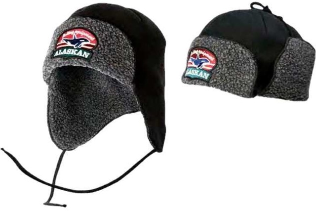 Шапка Alaskan флисовая  черная (R90001Bl) — головной убор для рыбалки, охоты и туризма | KORGAN.KZ