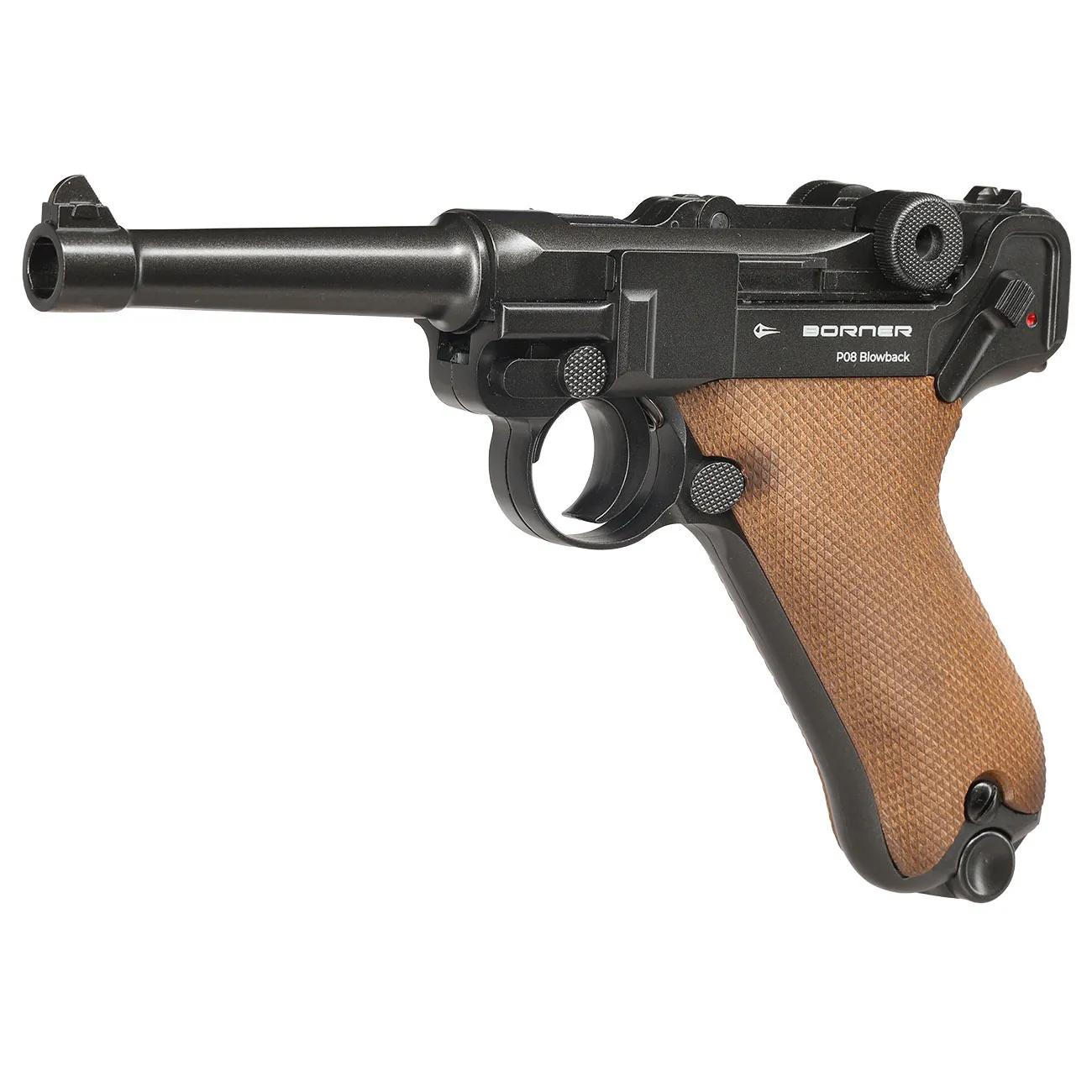 Фото Пистолет Borner P08 Blowback калибр 4,5mm/BBs CO2 — пневматический пистолет купить в Алматы