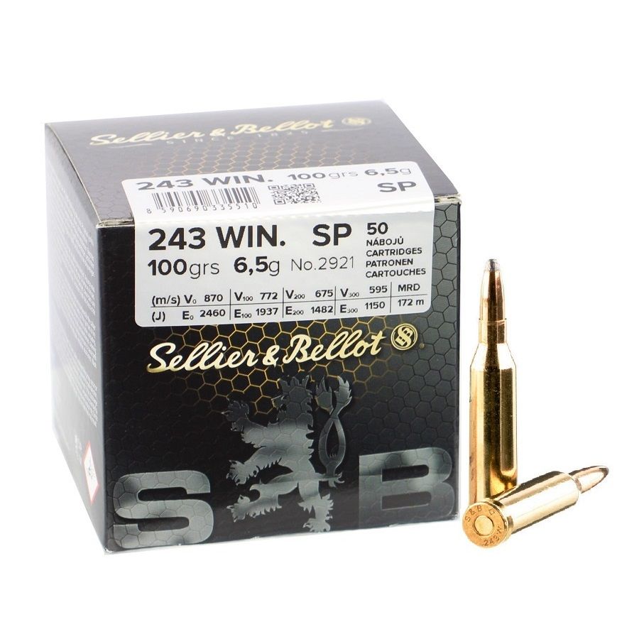 Купить Патрон для нарезного оружия S&B (.243 Win.)(SP-2921)(100grs)(6,5г) в Алматы | Казахстан | Корган Центр