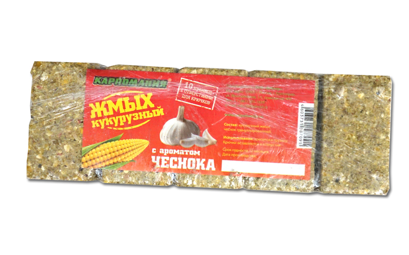 Жмых кукурузный КАРПОМАНИЯ (чеснок)(кубики)(10шт.) — приманка, снасти и аксессуары для рыбалки | Алматы, Казахстан
