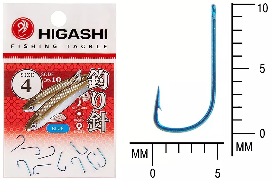 Крючки HIGASHI Мод. SODE RINGED #4 — рыболовный крючок, снасть и аксессуары для рыбалки | Алматы, Казахстан