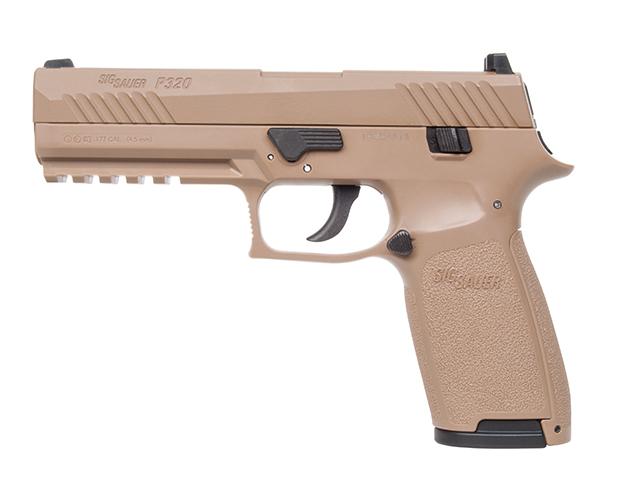 Фото Пневматический пистолет SIG-SAUER Мод. P320 ASP BLOWBACK COYOTE TAN — пневматический пистолет купить в Алматы