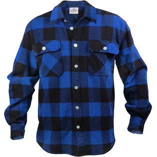 Рубашка ROTHCO Мод. EXTRA HEAWYWEIGHT SHERPA-LINED FLANNEL (Blue) — одежда для охоты, рыбалки, туризма и города | KORGAN.KZ