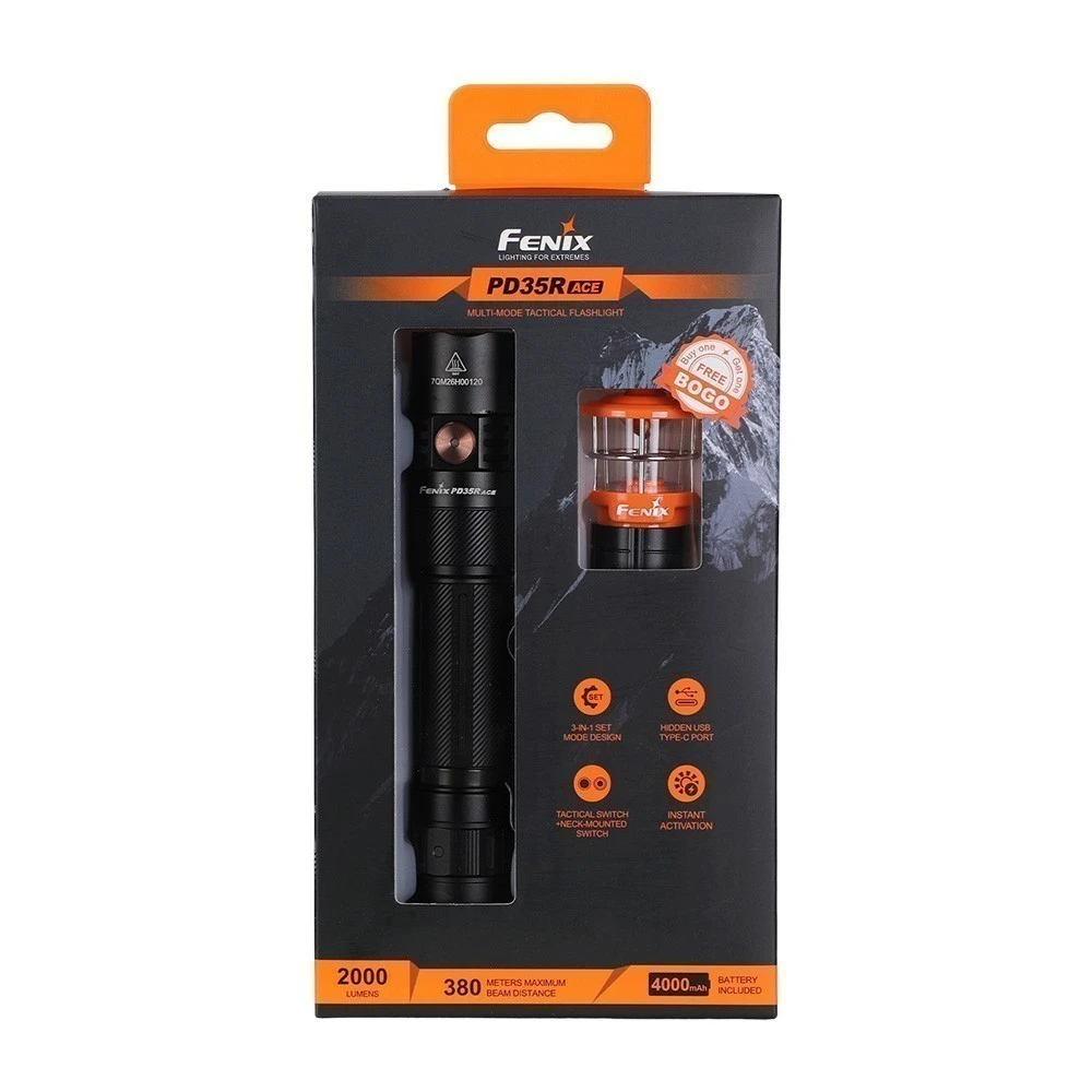 Фонарь FENIX Мод. PD35R ACE  + Фонарь CL01 оранжевый — фонарь fenix мод. pd35r ace  + фонарь cl01 оранжевый Алматы, Казахстан