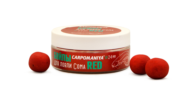 Бойлы КАРПОМАНИЯ для ловли сома RED (тонущие)(печень)(24мм)(100г.) — приманка, снасти и аксессуары для рыбалки | Алматы, Казахстан