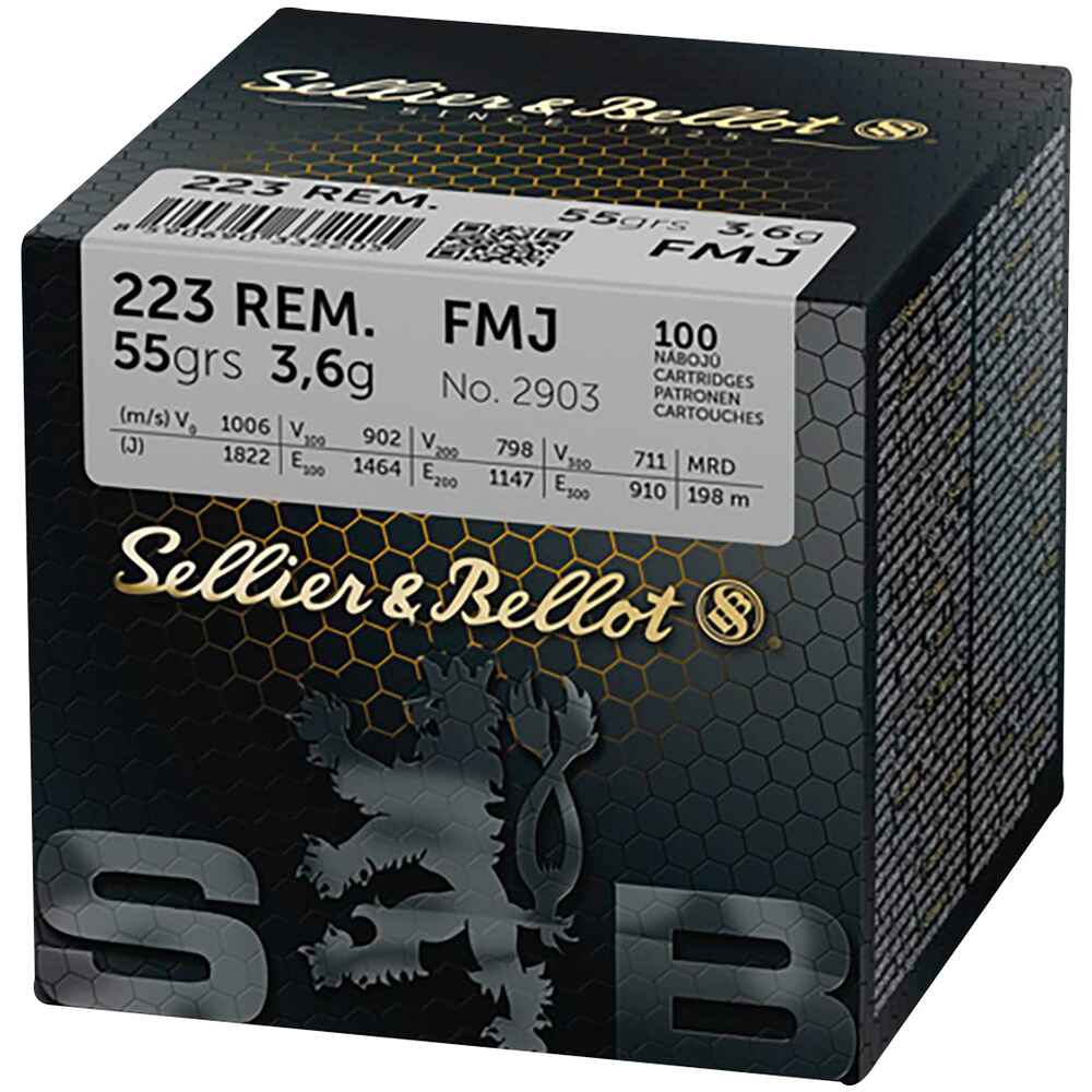 Купить Патрон для нарезного оружия S&B (.223 Rem.)(FMJ-2903)(55grs)(3,6г) в Алматы | Казахстан | Корган Центр
