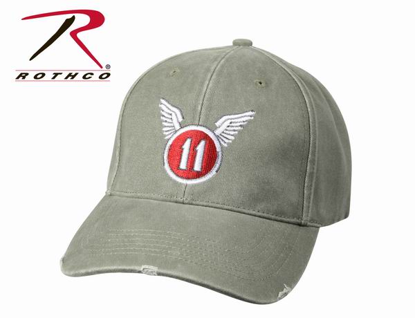 Кепка ROTHCO Мод. VINTAGE LOW PROFILE INSIGNIA "11-th AIRBORNE" (O.D.) — головной убор для рыбалки, охоты и туризма | KORGAN.KZ