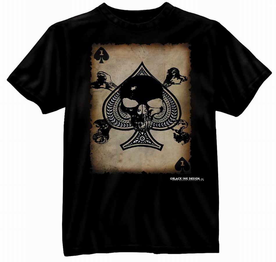 Майка ROTHCO Мод. MILITARY GRAPHIC "DEATH CARD" (короткий рукав)(100% cotton)(Black) — одежда для охоты, рыбалки, туризма и города | KORGAN.KZ