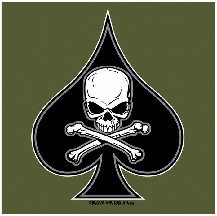 Майка ROTHCO Мод. MILITARY GRAPHIC "DEATH SPADE" (короткий рукав)(100% cotton)(O.D.) — одежда для охоты, рыбалки, туризма и города | KORGAN.KZ