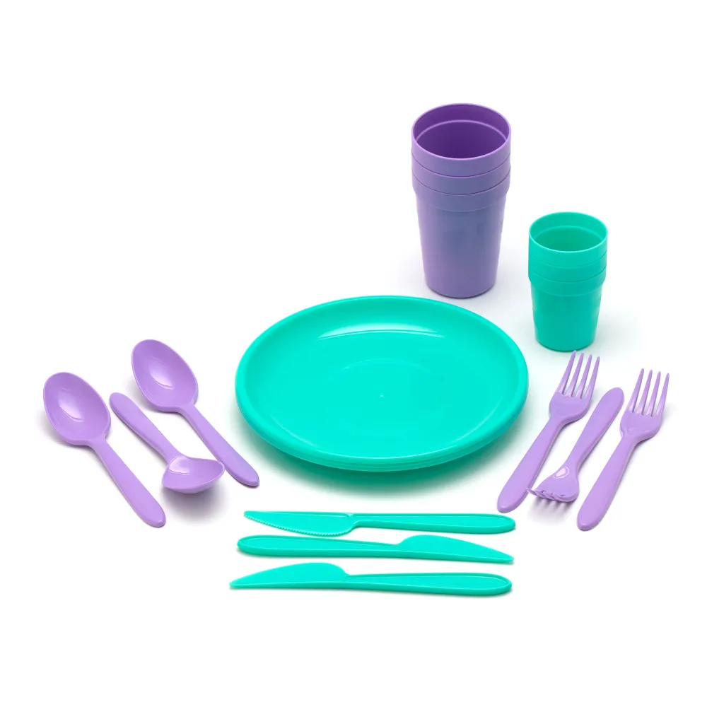 Набор для пикника СЛЕДОПЫТ Picnic Set, на 3 персоны, пластик, — туристические аксессуары и снаряжение для кемпинга в Алматы, Казахстан